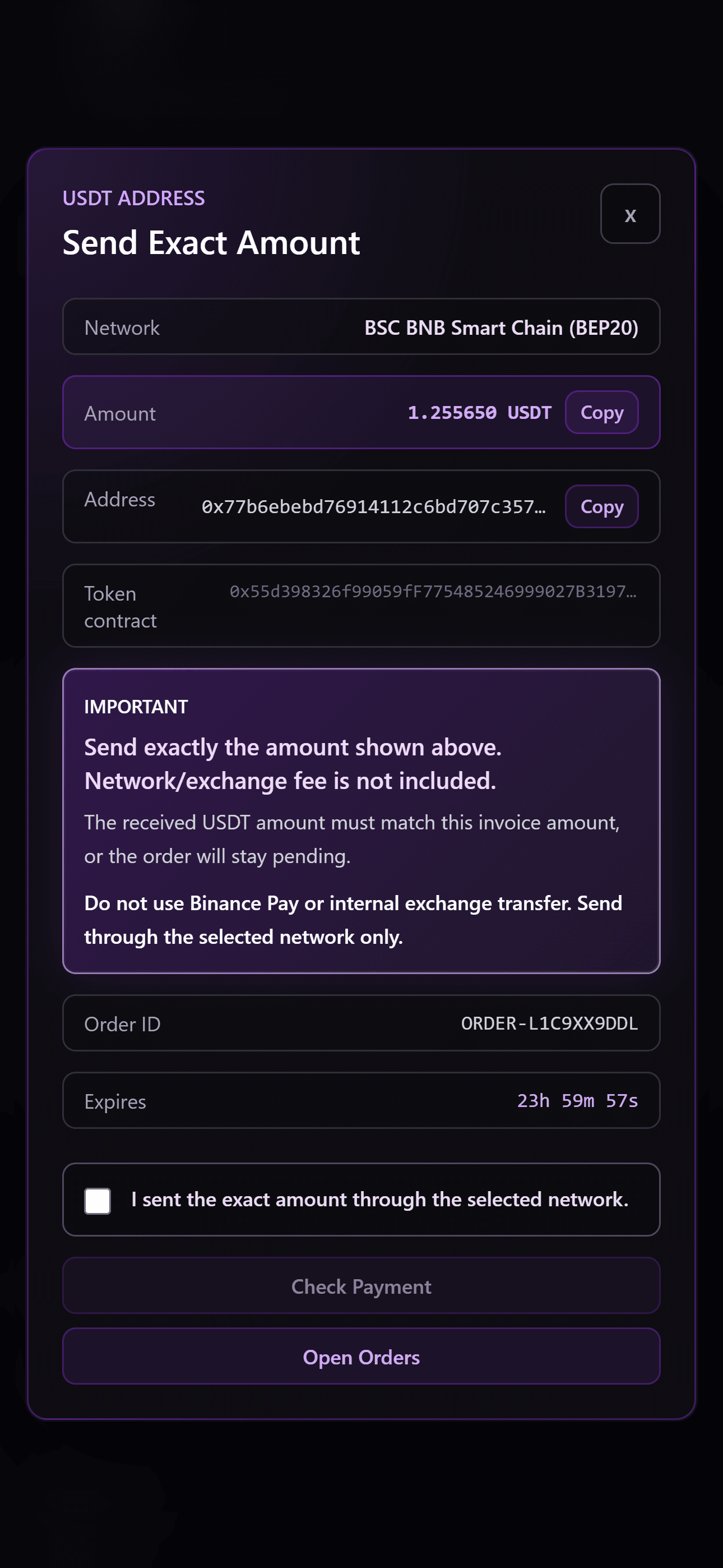 Aksa Xiterz Crypto checkout needs firm edges.