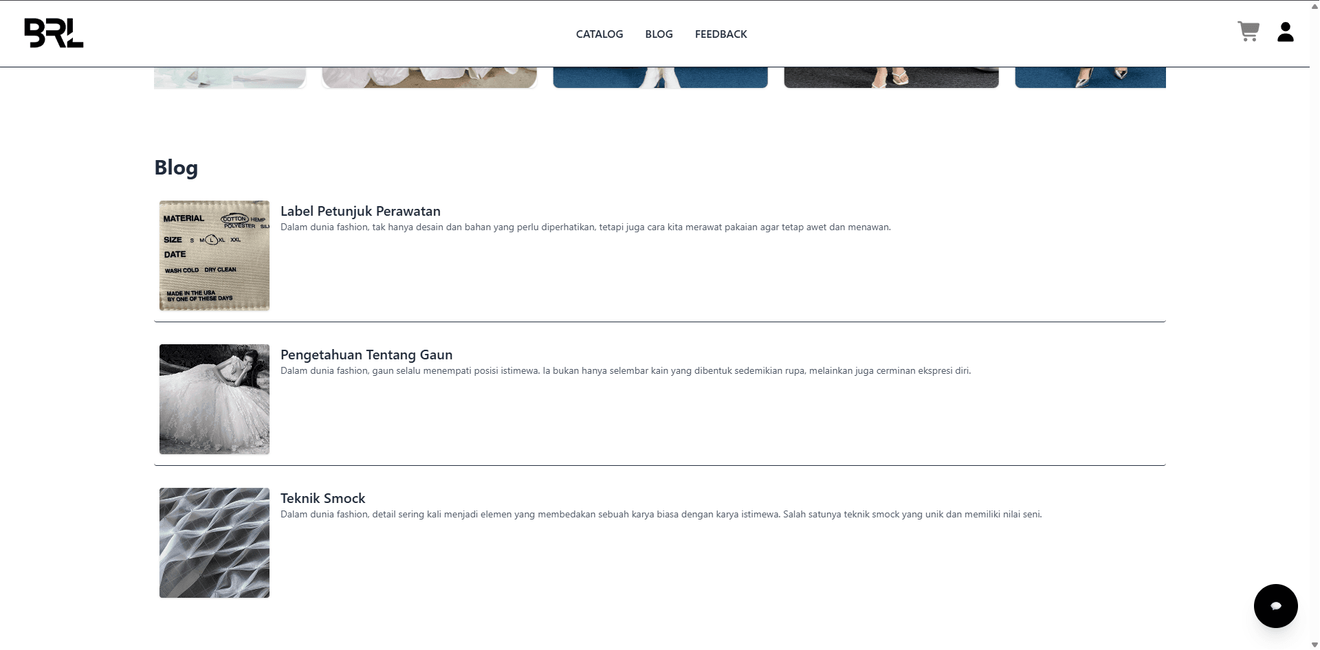BRL Fashion Content can soften the interface.