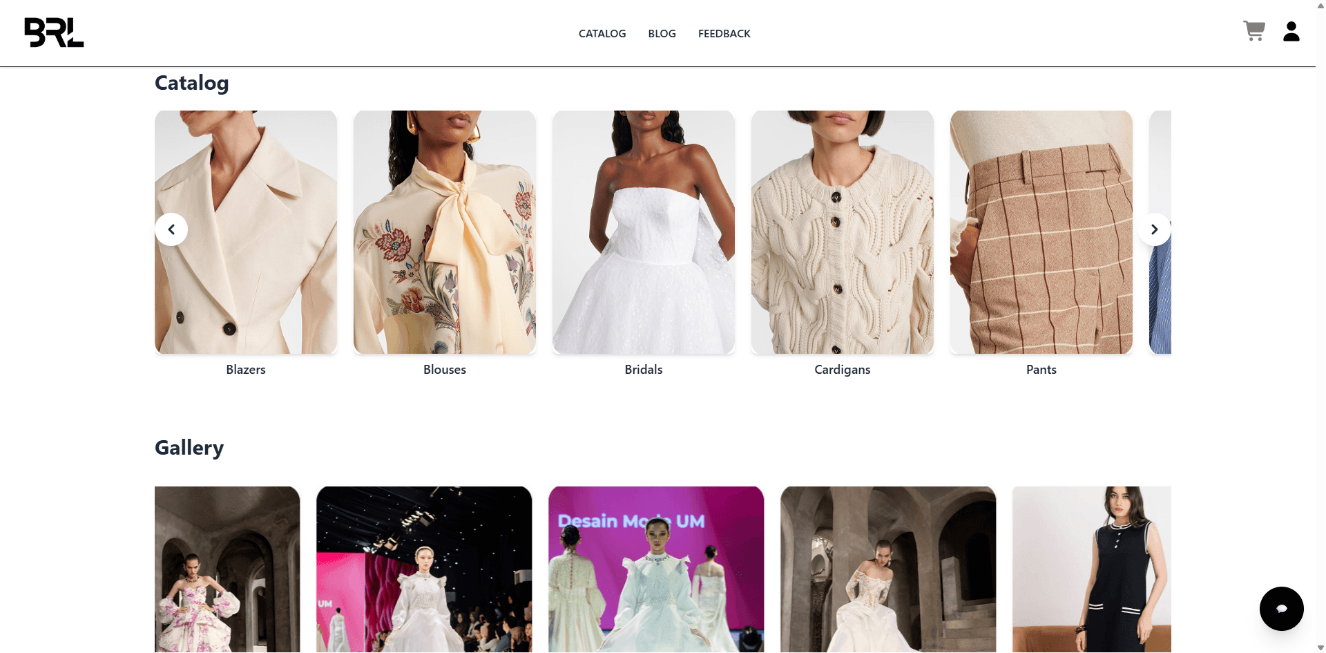 BRL Fashion Product browsing should feel guided.