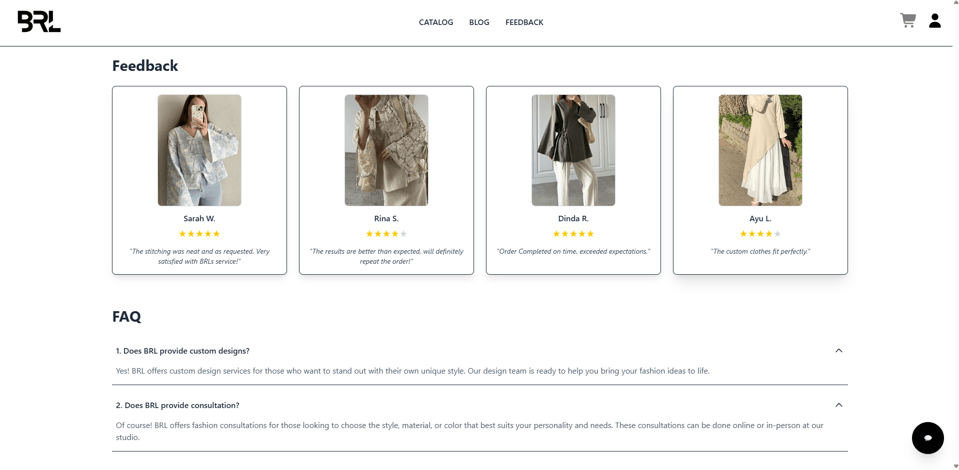 BRL Fashion Feedback gives the layout a pulse.